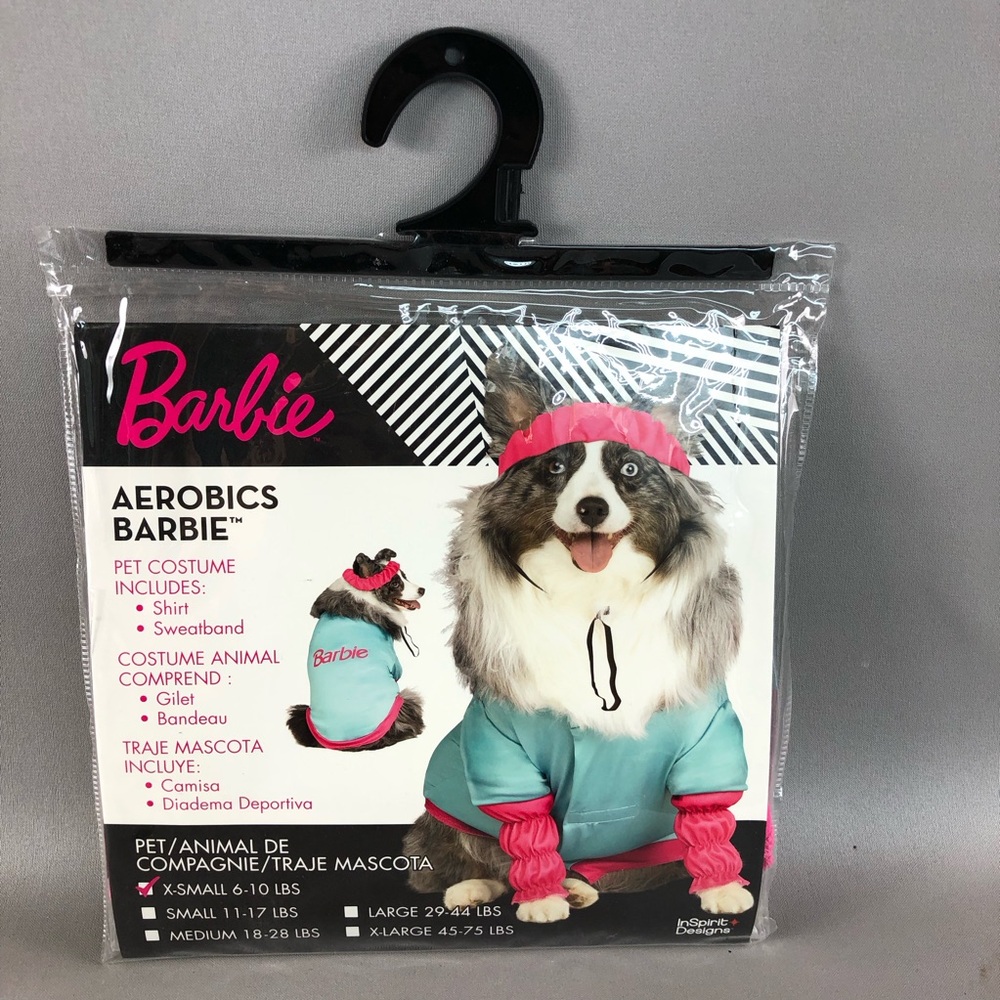 Barbie Aerobics Pet Costume - Teal & Pink Dog Outfit